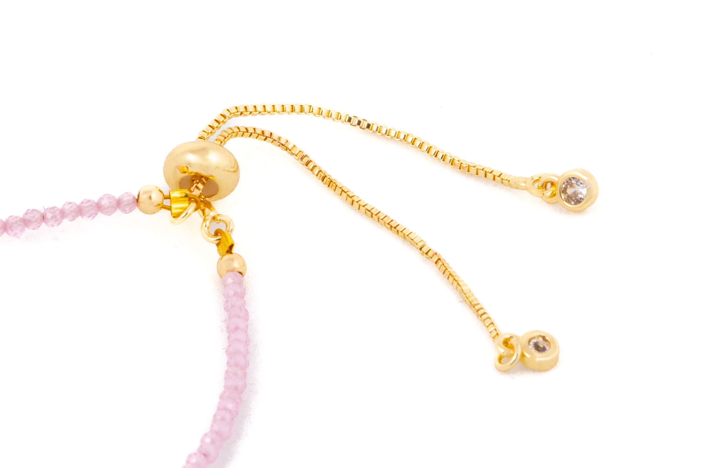 Brățară cu cristale roz si perlă de apă dulce - Imagine 5
