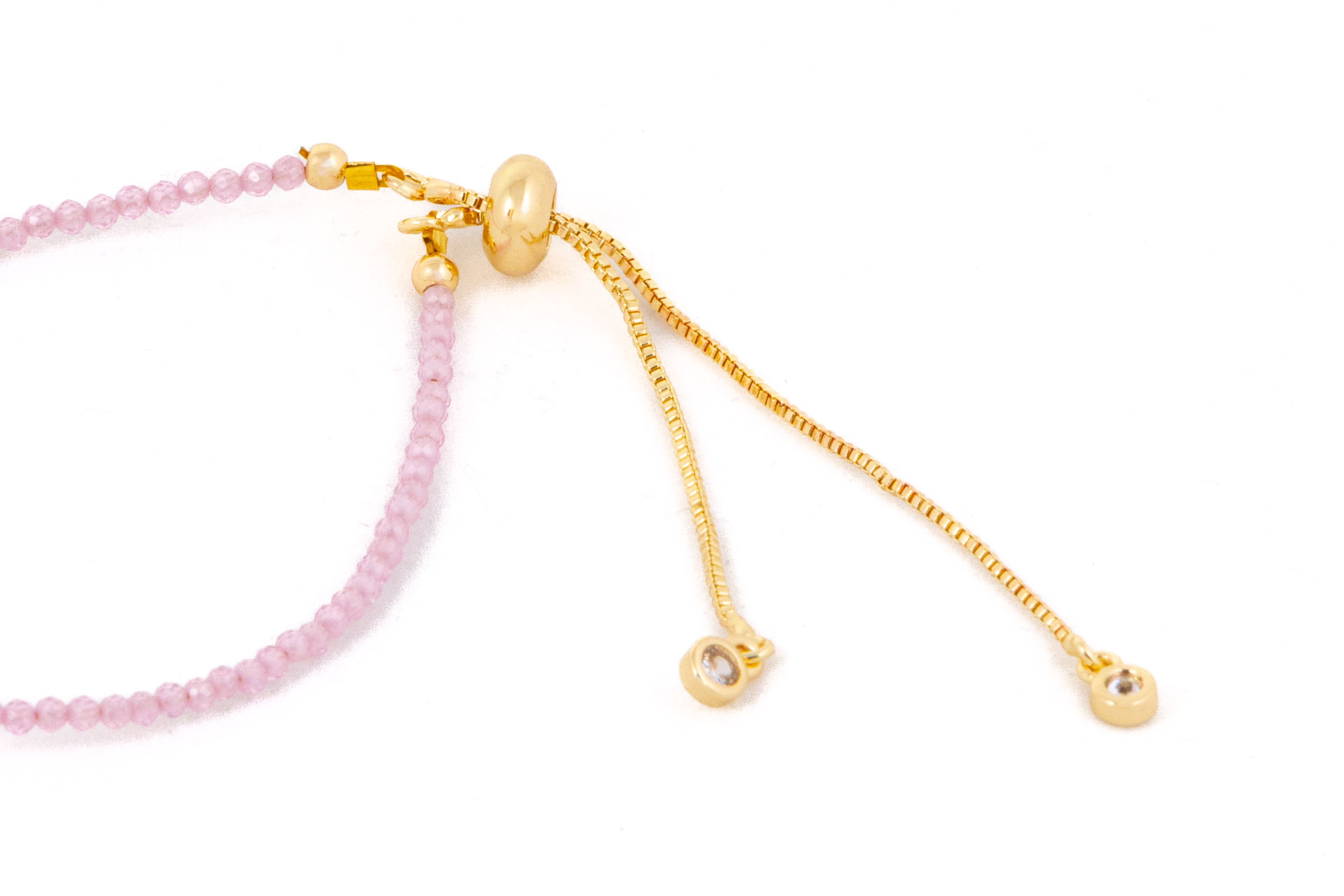 Brățară cu cristale roz si perlă de apă dulce - Imagine 7