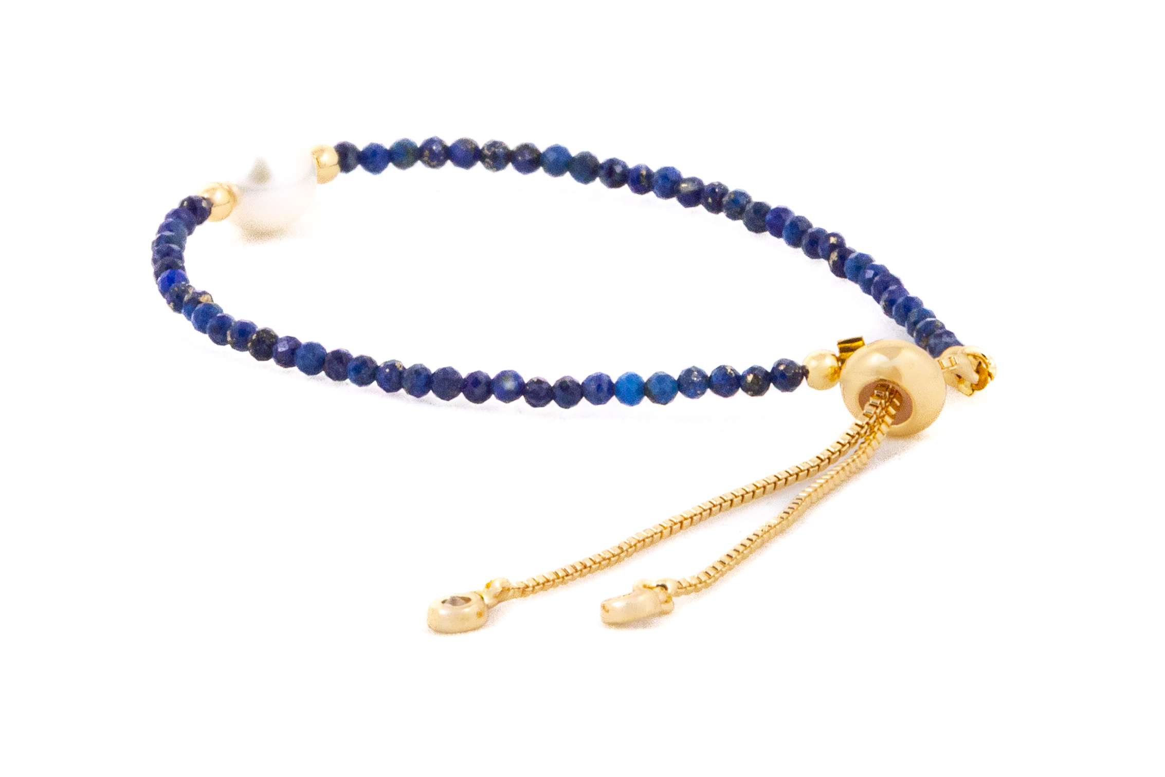 Brățară cu cristale lapis lazuli si perlă de apă dulce - Imagine 3
