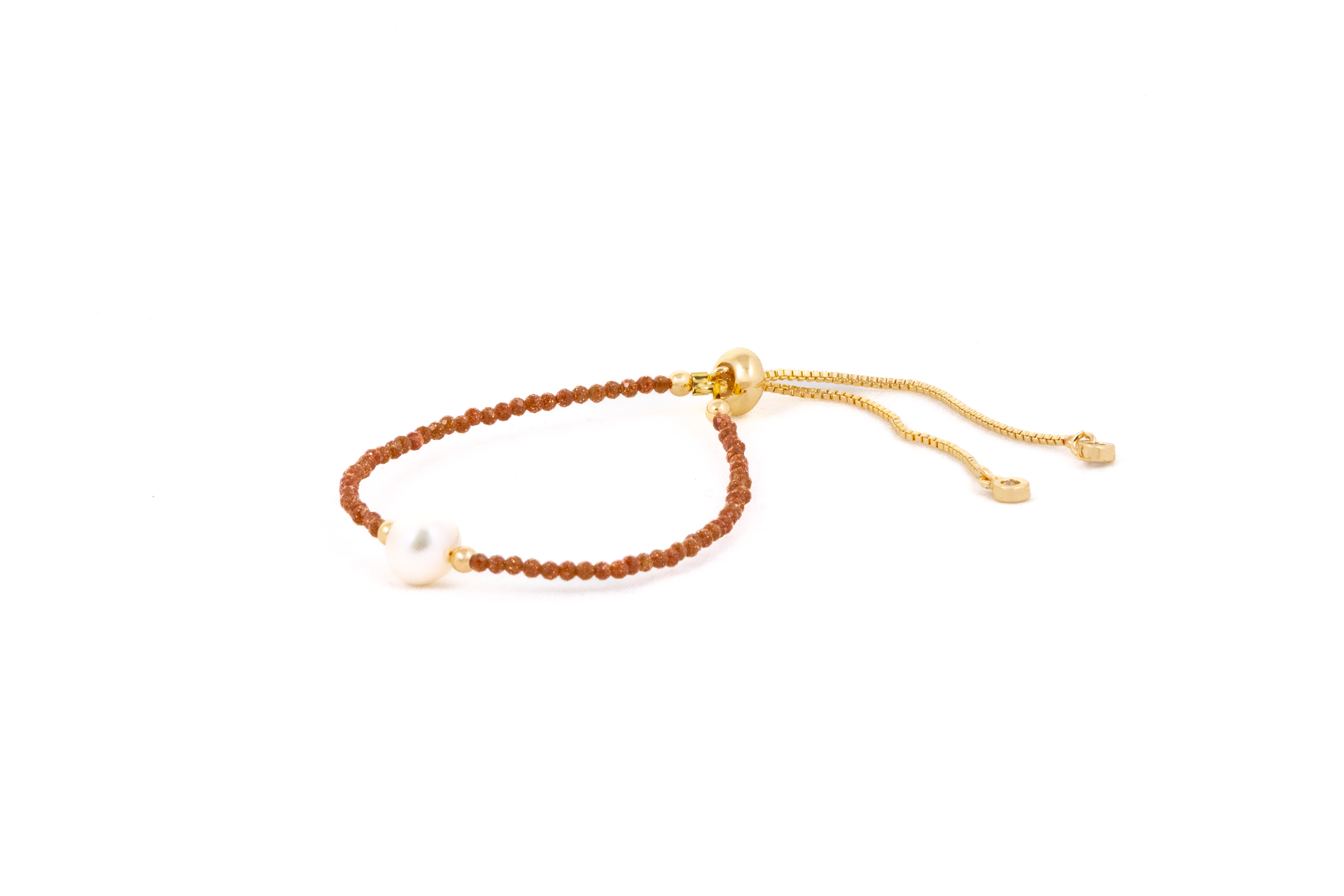 Brățară cu cristale de toamnă si perlă de apă dulce