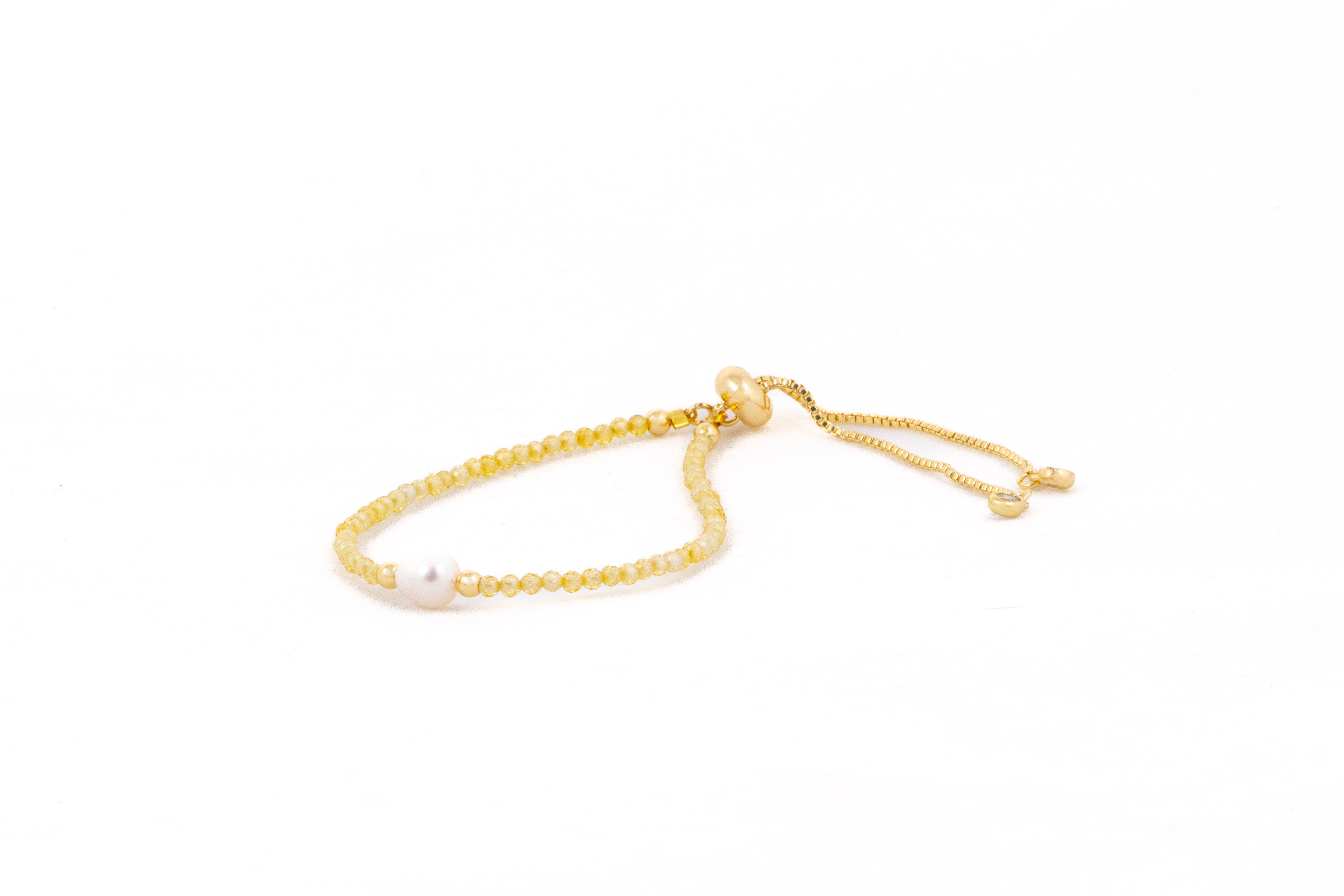 Brățară cu cristale aurii si perlă de apă dulce