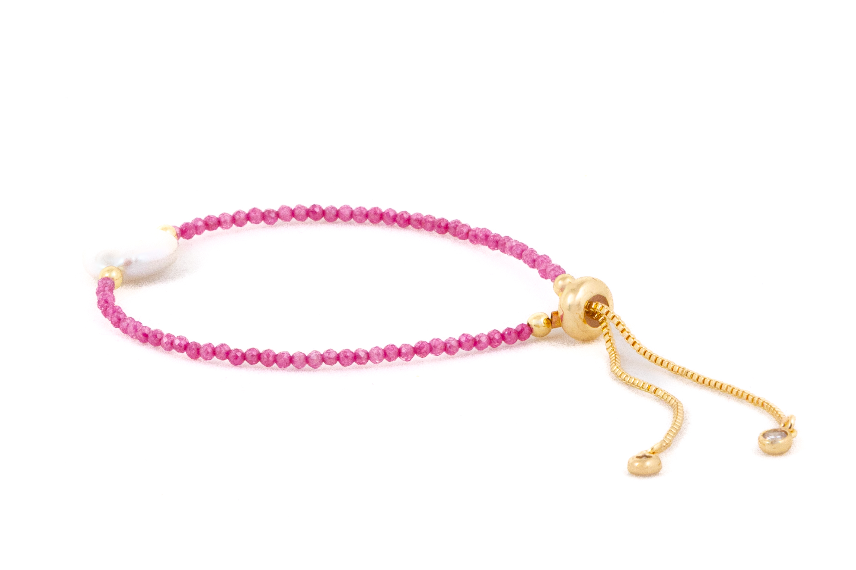 Brățară cu cristale roz si perlă de apă dulce tip 