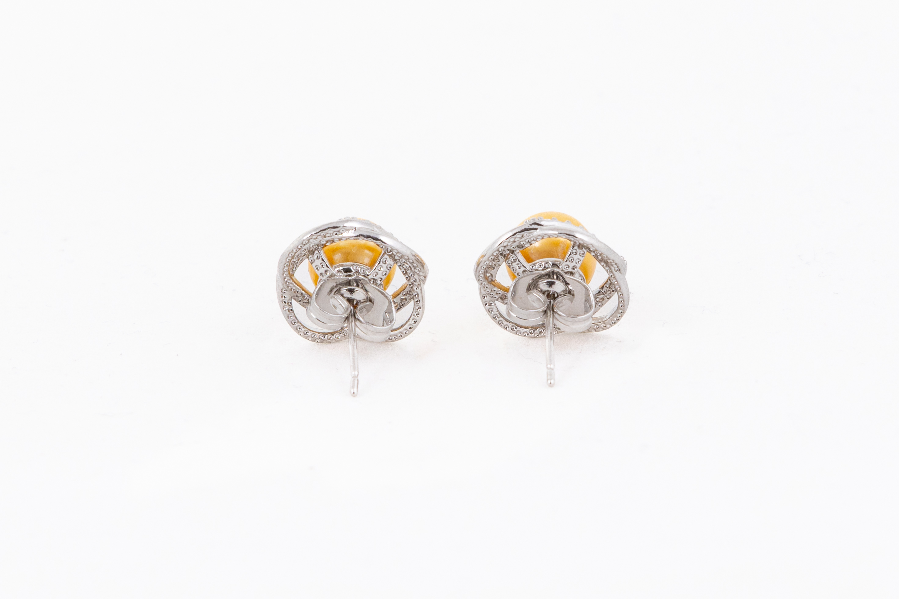 Cercei cu perle aurii de apă dulce 