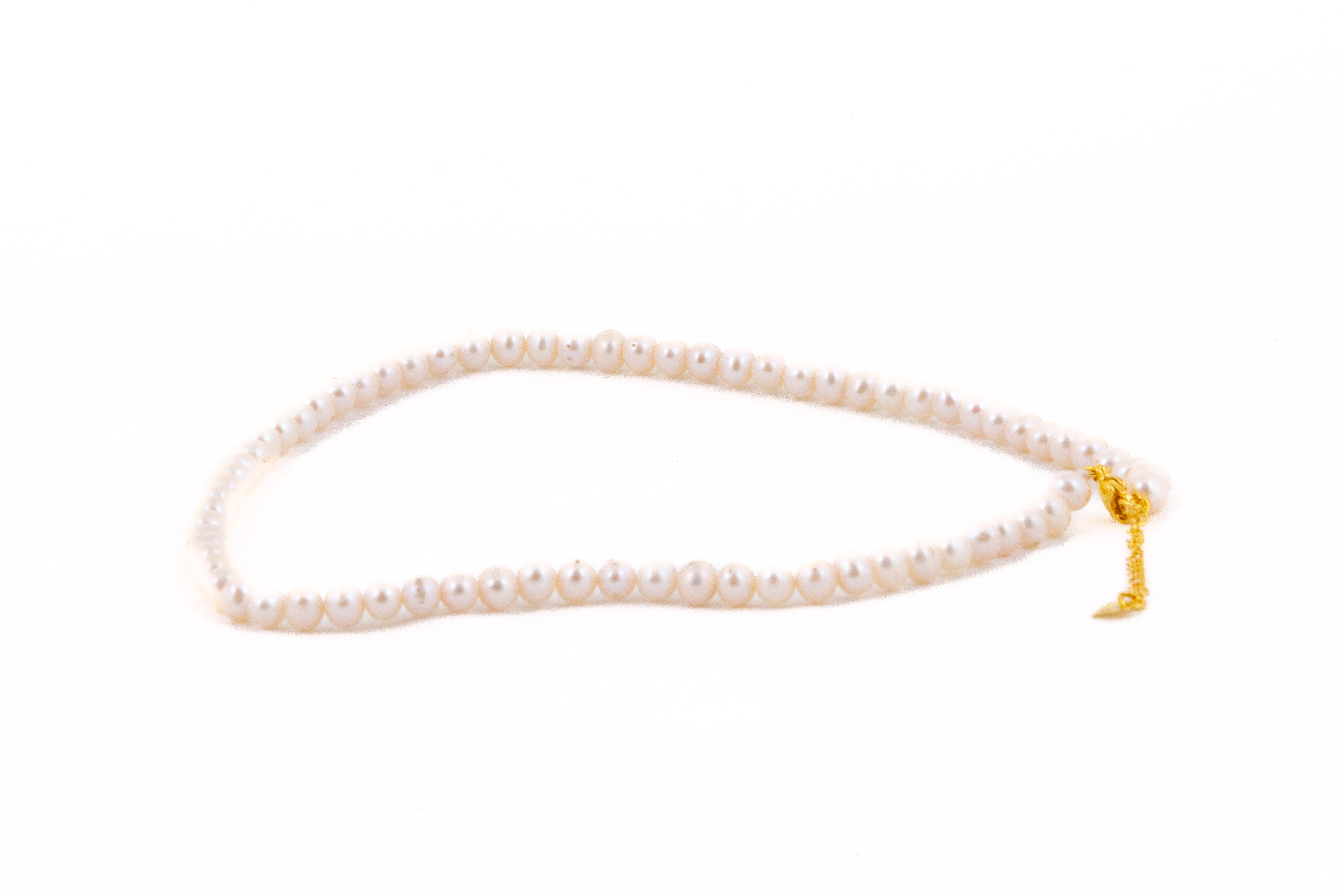 Colier cu perle de apă dulce cu luciu natural si inchizătoare aurie - Imagine 3