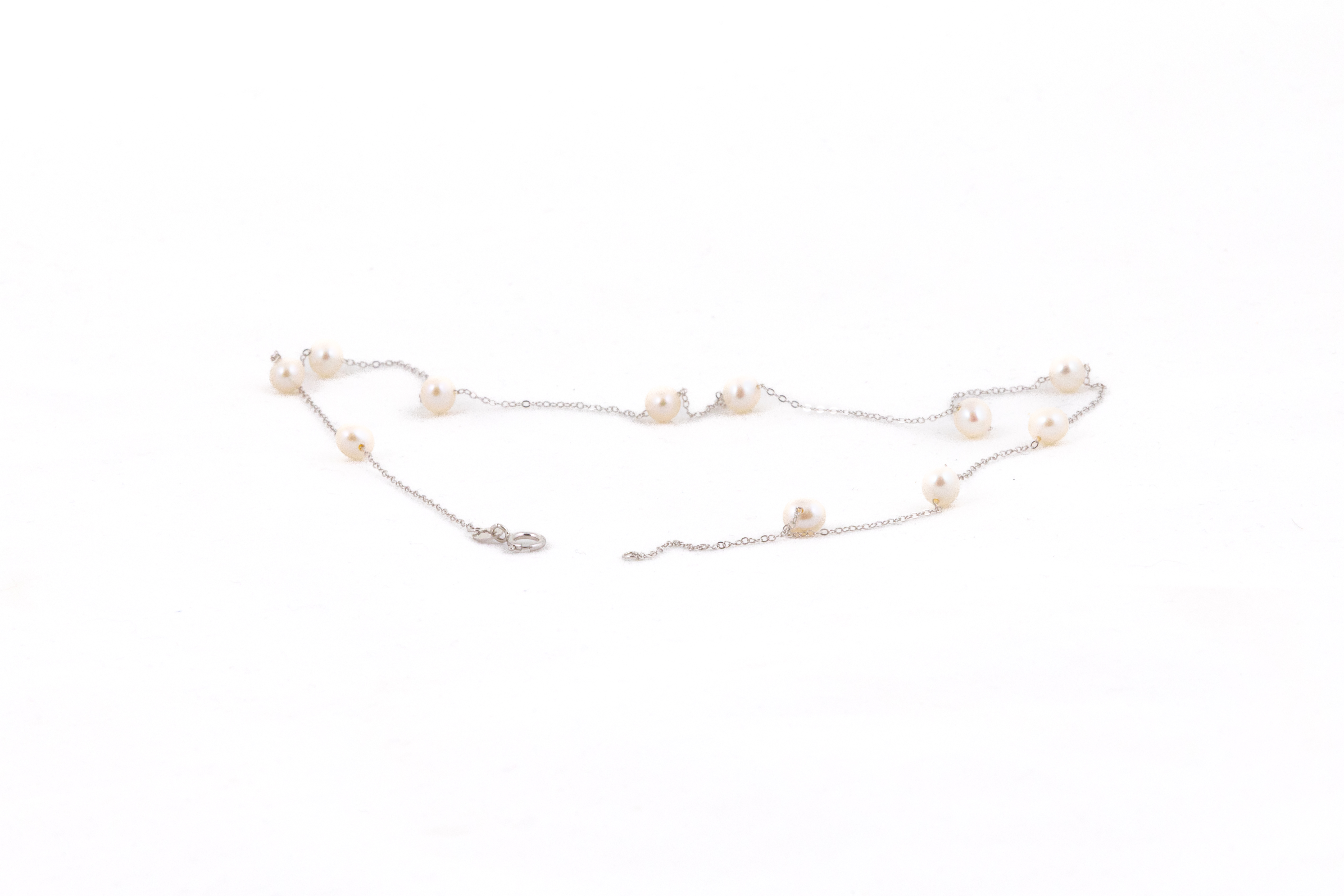 Colier arginitiu elegant cu perle de apă dulce - Imagine 2