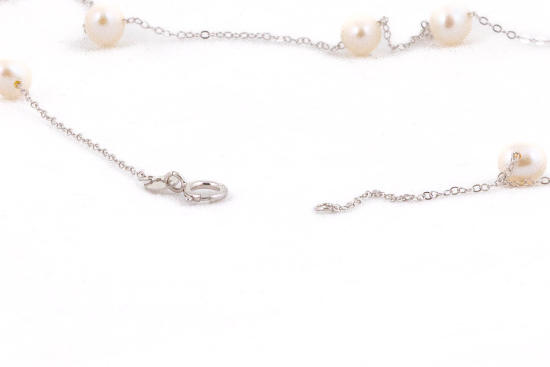 Colier arginitiu elegant cu perle de apă dulce - Imagine 3