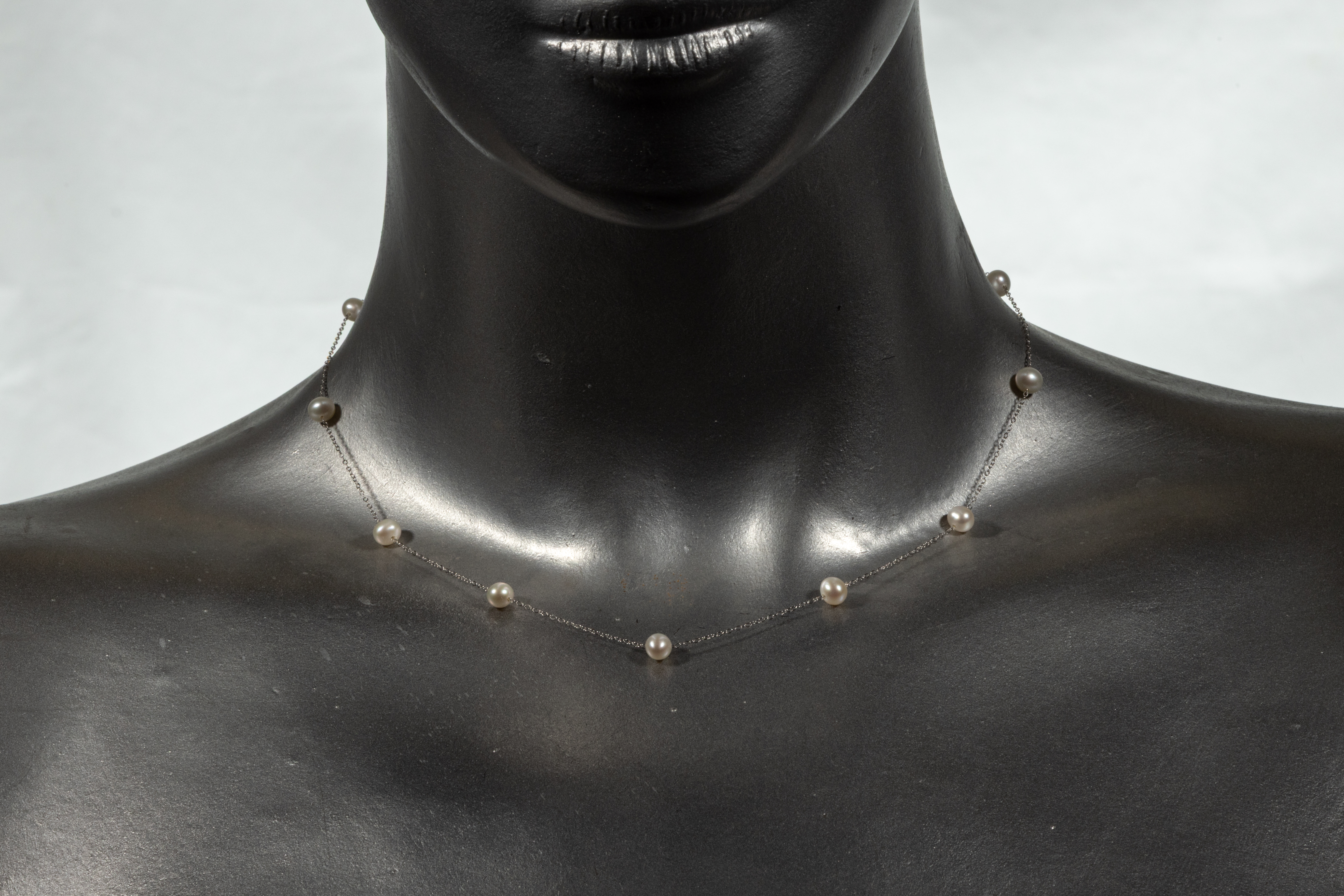 Colier arginitiu elegant cu perle de apă dulce - Imagine 4