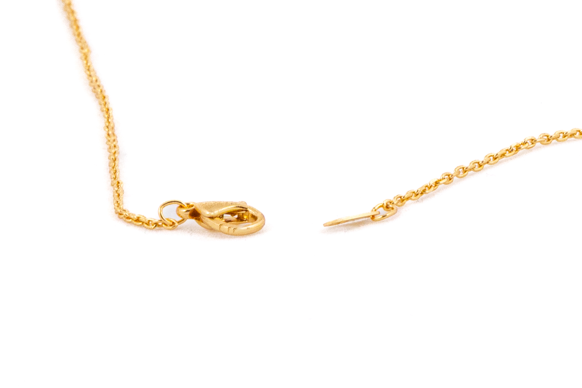 Pandantiv rotund cu perlă roz de apă dulce si lanț auriu cu cristale - Imagine 4